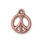 TierraCast Peace Charm / plated pewter with antique copper finish / 94-2294-18