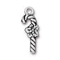 TierraCast Candy Cane Charm / pewter with antique silver finish / 94-2347-12