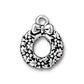 TierraCast Wreath Charm /  pewter with antique silver finish / 94-2351-12