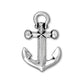 TierraCast Anchor Pendant Antique Silver / pewter with a plated finish / 94-2358-12