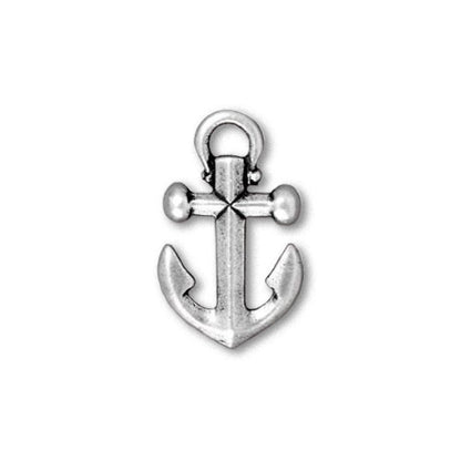 TierraCast Anchor Charm Antique Silver