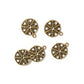 TierraCast 24mm Snowflake Charm /  pewter with antique gold finish / 94-2370-26