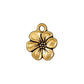 TierraCast Apple Blossom Charm / pewter with antique gold finish  / 94-2372-26