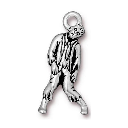 TierraCast Zombie Charm / pewter with antique silver finish / 94-2382-12