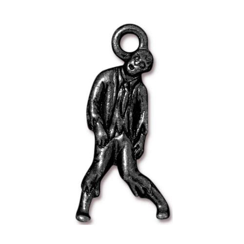 TierraCast Zombie Charm / pewter with a black finish / 94-2382-13