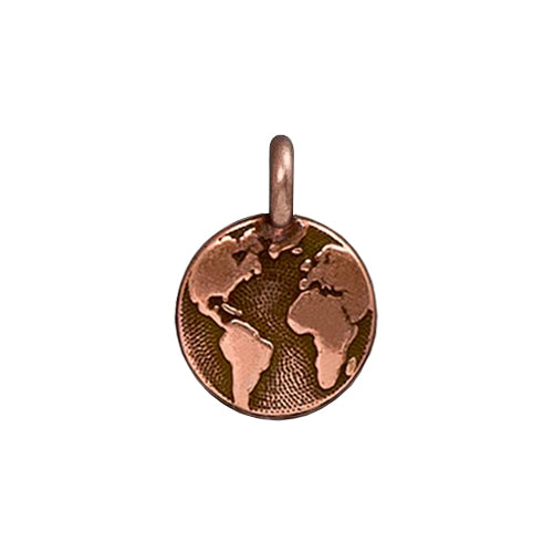 TierraCast Earth Charm / pewter with antique copper finish / 94-2408-18