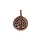 TierraCast Tree Charm / pewter with antique copper finish / 94-2454-18