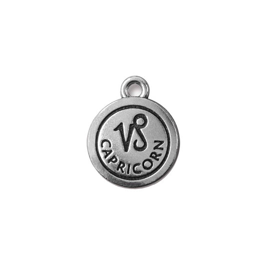 TierraCast Capricorn Zodiac Charm / pewter with antique silver finish  / 94-2479-12