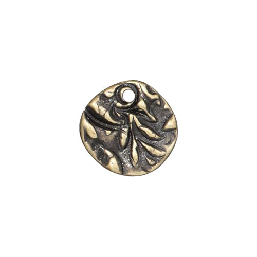 TierraCast 12mm Jardin Charm / pewter with a brass oxide finish / 94-2500-27