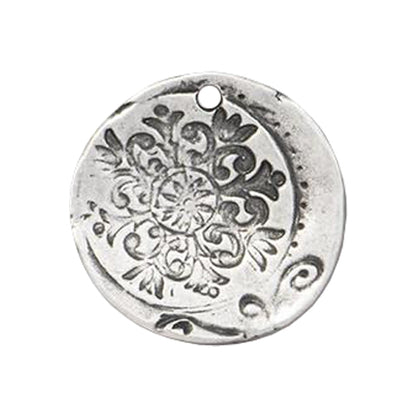 TierraCast 21mm Flora Pendant / pewter with antique finish / 94-2502-40