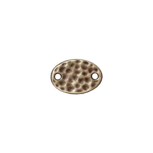 TierraCast Hammertone Oval Link / pewter with brass oxide finish / 94-3081-27