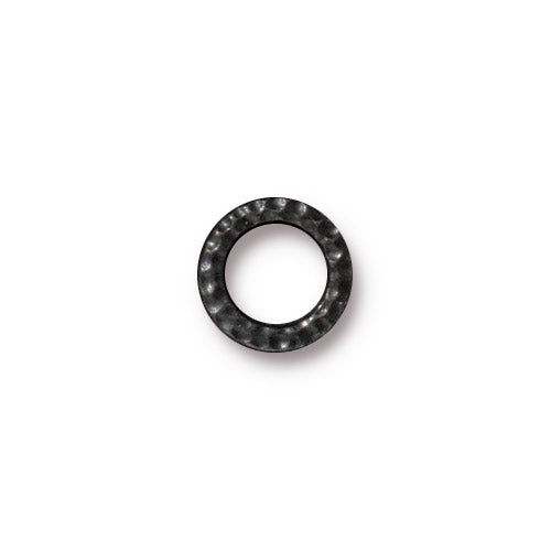 TierraCast 9mm Hammertone Ring Link / pewter with a black finish  / 94-3085-13
