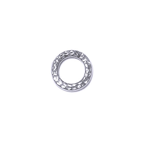 TierraCast 9mm Hammertone Ring Link / pewter with a bright rhodium finish  / 94-3085-61