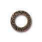 TierraCast 16mm Spiral Ring Link / pewter with antique gold finish / 94-3138-26