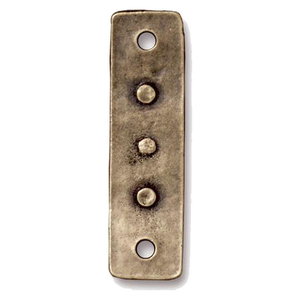 TierraCast Spiral and Rivets Link / pewter with a brass oxide finish / 94-3156-27