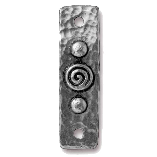TierraCast Spiral and Rivets Link / pewter with antique finish / 94-3156-40