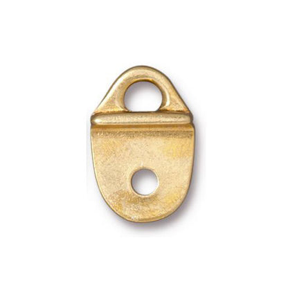 TierraCast Strap Tip Link / pewter with a bright gold finish / 94-3175-25
