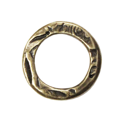 TierraCast 21mm Flora Ring Link / pewter with a brass oxide finish / 94-3200-27