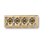 TierraCast Ethnic Bar Link / pewter with antique gold finish / 94-3205-26