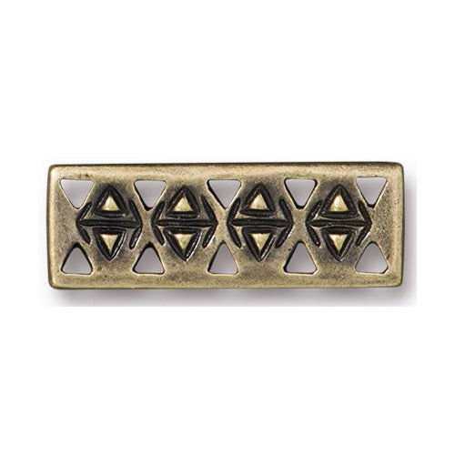 TierraCast Ethnic Bar Link / pewter with brass oxide finish / 94-3205-27