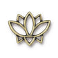 TierraCast Open Lotus Link / pewter with a brass oxide finish / 94-3210-27
