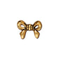 TierraCast Bow Bead / pewter with antique gold finish / 94-5610-26