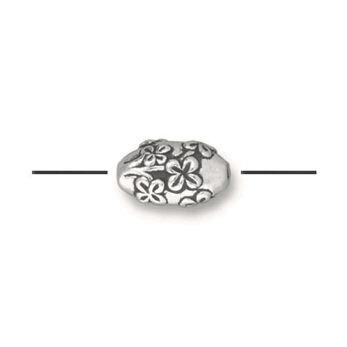 TierraCast Wild Rose Bead / pewter with antique silver finish / 94-5612-12
