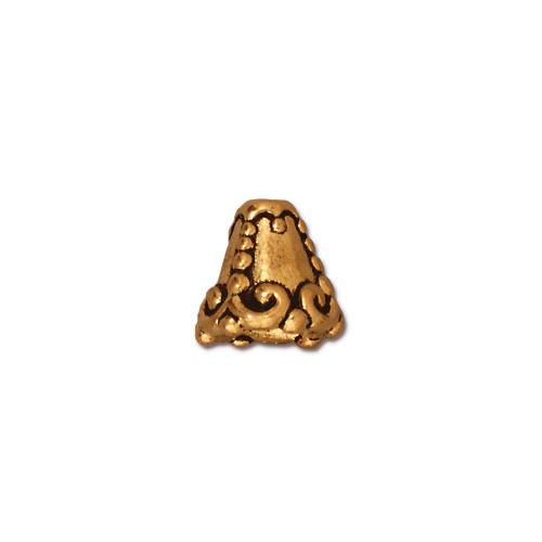 TierraCast Heirloom Cone / pewter with antique gold finish  / 94-5619-26