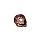 TierraCast Rose Skull Large Hole Bead / pewter with antique copper finish / 94-5715-18