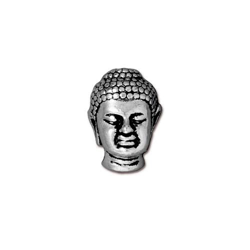 TierraCast Buddha Bead / pewter with antique silver finish / 94-5718-12