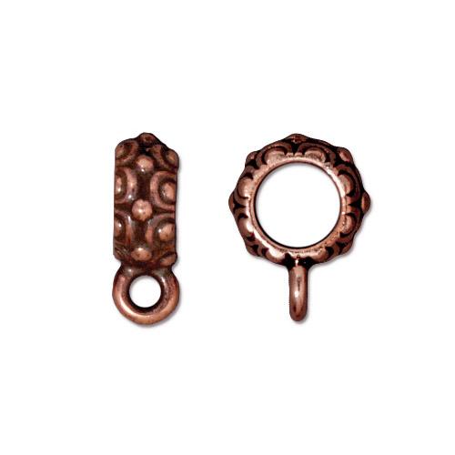 TierraCast Oasis Bail / pewter with antique copper finish / 94-5727-18