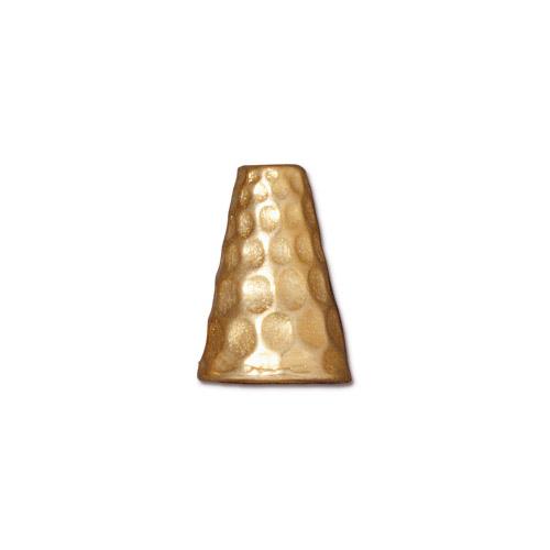TierraCast Hammertone Tall Cone / pewter with a bright gold finish  / 94-5736-25