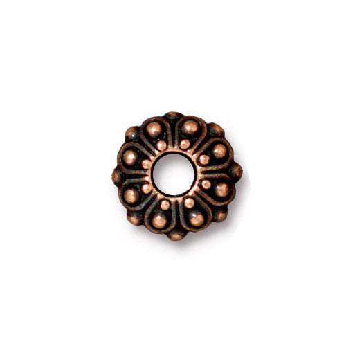 TierraCast Casbah Euro Bead / pewter with antique copper finish / large hole bead / 94-5760-18