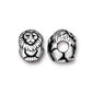 TierraCast Lion Euro Bead / pewter with antique silver finish / large hole bead / 94-5766-12