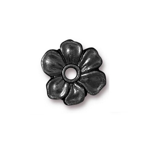 TierraCast Apple Blossom Rivetable Bead / pewter with a black finish / 94-5801-13