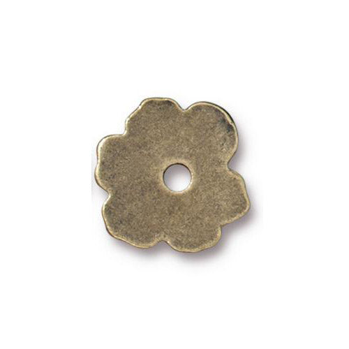 TierraCast Apple Blossom Rivetable Bead / pewter with a brass oxide finish / 94-5801-27