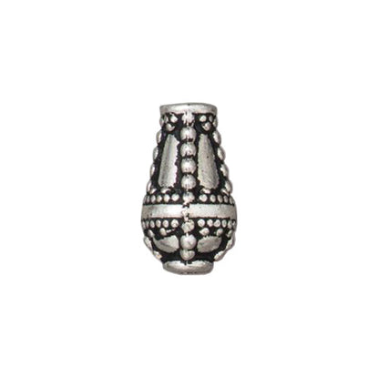 TierraCast Opulence Teardrop Bead / pewter with antique silver finish / 94-5834-12