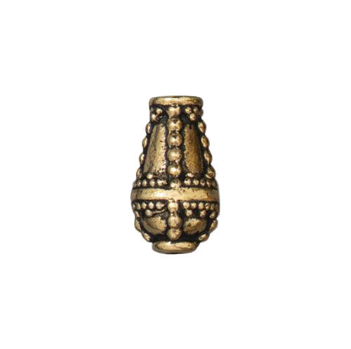 TierraCast Opulence Teardrop Bead / pewter with antique gold finish / 94-5834-26