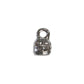 TierraCast 4 x 2mm Distressed Crimp End Cap / pewter with a bright rhodium finish / 94-5852-61