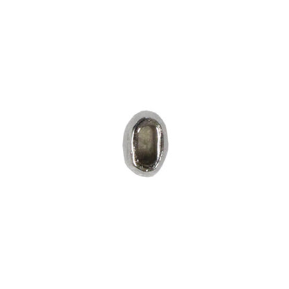 TierraCast 4 x 2mm Distressed Crimp End Cap / pewter with a bright rhodium finish / 94-5852-61