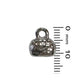 TierraCast 6 x 2mm Distressed Crimp End Cap / pewter with a bright rhodium finish / 94-5853-61