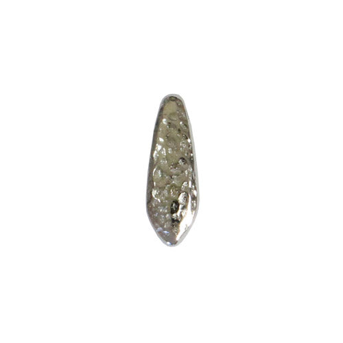 TierraCast Hammertone Dagger Bead / plated pewter with a bright rhodium finish / 94-5855-61
