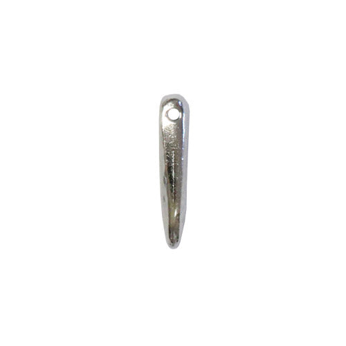 TierraCast Hammertone Dagger Bead / plated pewter with a bright rhodium finish / 94-5855-61