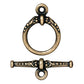 TierraCast Heirloom Toggle Clasp / pewter with a brass oxide finish / 94-6070-27