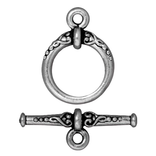 TierraCast Heirloom Toggle Clasp / pewter with antique rhodium finish / 94-6070-60
