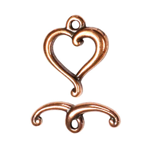 TierraCast Jubilee Toggle Clasp / pewter with antique copper finish / 94-6076-18
