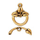 TierraCast Three Leaf Toggle Clasp / pewter with antique gold finish / 94-6103-26