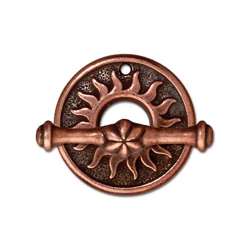 TierraCast Del Sol Toggle Clasp / pewter with antique copper finish / 94-6136-18