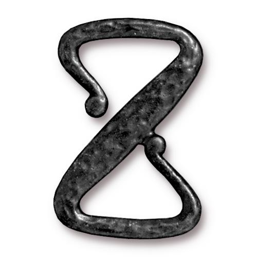TierraCast Z Hook Clasp / pewter with a black finish / 94-6179-13