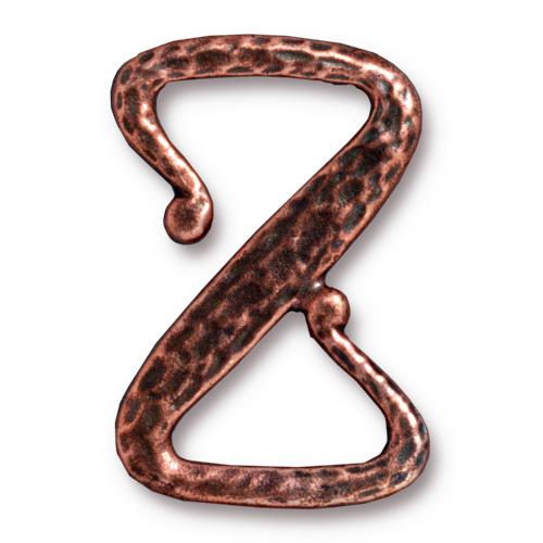 TierraCast Z Hook Clasp / pewter with antique copper finish / 94-6179-18